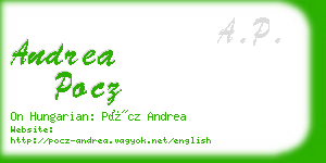 andrea pocz business card